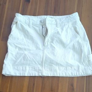 Juniors Lee Off-White Denim Skirt